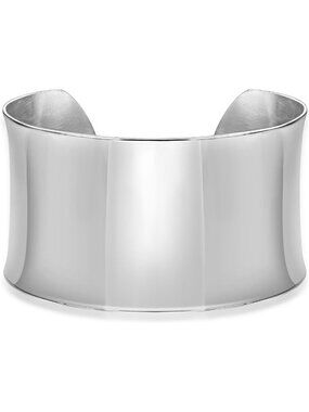 Stylish 7-Inch Wide Open Cuff Bangle Bracelet for Women - Stainless Steel